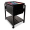Advantus Folding Mobile File Cart, Clear/Black, Plastic, 18.5" D, 21.75" H, Black/Clear AVT-55758 - alternate 8