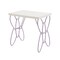 Homeroots 22" Lilac Steel and Wood Nightstand 285578 - alternate 3