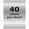 Avery Durable Metallic Asset Tag Labels, PK320, Film, 9.44 in W, 3/4" x 1-1/2" Dia., Silver, Rectangle 61523 - alternate 5