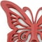 Homeroots 23" X 19" X 4" Red Rustic Butterfly Wooden Wall Decor 274491 - alternate 5