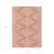 Homeroots 8' X 10' Salmon And Ivory Geometric Washable Indoor Outdoor Area Rug 598619 - alternate 8