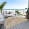 Homeroots 9' X 12' Copper And Beige Abstract Washable Indoor Outdoor Area Rug 605546 - alternate 7