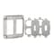 Raco Universal Exposed Work Cover, 0.563 in L, 4-1/8 in W, Square, 2 -Gang, Steel, Gray 809U - alternate 3