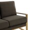 Leisuremod Jefferson Contemporary Velvet Sofa with Gold Frame, Dark Grey JAG77DGR - alternate 6