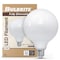 Bulbrite LED Filament, 8.5 Watt Dimmable G40 Light Bulb, Milky Glass Finish, E26 Base, 4000K, 800 Lumens, 2PK 862095 - alternate 10