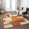 Homeroots 5' X 8' Coral Gold And Ivory Geometric Washable Indoor Outdoor Area Rug 617903 - alternate 8
