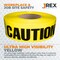 Jrex Safety Caution Tape Roll - 3 Mil - 1000 Ft x 3 Inch Wide Each - Yellow, 16PK PCT-JR-3M-16PK - alternate 5