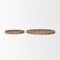Homeroots Set of Two Natural Light Brown Round Wood Handmade Serving Trays 609085 - alternate 9