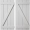 Ekena Millwork Rustic Four Board Joined Board-n-Batten Smooth Faux Wood Shutters w/Z-Board, 22W x 68H, PR SHUBJZ22X68SMPR - alternate 1