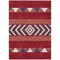Homeroots 8' X 10' Red White And Navy Blue Southwestern Washable Indoor Outdoor Area Rug 613948 - alternate 9