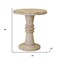 Homeroots 28" Brown Solid Wood Round Pedestal End Table 579296 - alternate 6
