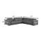 Homeroots Gray Italian Leather Modular L Shaped Six Piece Corner Sectional With Console 534865 - alternate 13