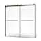 Fab Glass And Mirror Frameless Double Sliding Shower Door Portofino Series with Brushed Nickel Finish Adjustable 56- SHPR60X62BN - alternate 1