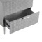 Homeroots 24" Gray And Silver Wood And Stainless Steel End Table With Two Drawers 551631 - alternate 8