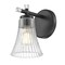 Z-Lite Belle 1-Light Wall Sconce, 5.25 in W, Matte Black 7519-1S-MB - alternate 7