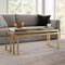 Homeroots Set of Two Gold Glass And Steel Sled Nested Coffee Tables 520920 - alternate 8