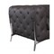 Homeroots 93" Brown Italian Leather Chesterfield Sofa With Silver Legs 476527 - alternate 5