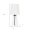 Homeroots 16" Clear Glass Geometric Table Lamp With White Drum Shade 546099 - alternate 6