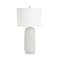 Homeroots Set of Two 30" White Textured Ceramic Table Lamps With White Drum Shades 571281 - alternate 5