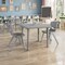 Flash Furniture 3 PC Plastic Activity Table and 2 Chairs Set, 10.5 in Seat Height-Soft Gray YU-YCX-0023-2-SQR-TBL-SFTGY-R-GG - alternate 1
