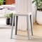 Leisuremod Tresse Stackable Plastic Square Dining Stool with Wicker Seat, White TS12W - alternate 6