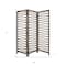 Homeroots 72" Brown Folding Three Panel Screen Room Divider 415088 - alternate 4