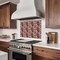 Homeroots 12" x 12" Green And Red Vinyl Arabesque Peel And Stick Removable Tiles 569222 - alternate 8