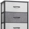 Homeroots 18" Gray and Black Steel and Fabric Six Drawer Chest 484694 - alternate 5