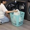 Basicwise Flexible Plastic Laundry Basket - Square Storage Hamper with Side Handles for Easy Carrying QI003857.L.GN - alternate 10