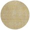 Homeroots 8' Gold And Beige Round Geometric Washable Indoor Outdoor Area Rug 594547 - alternate 7