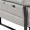 Homeroots 77in Light Gray and Black Italian Leather Power Reclining Loveseat 720501 - alternate 10
