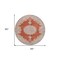 Homeroots 8' Rust And Beige Round Oriental Washable Indoor Outdoor Area Rug 597748 - alternate 6
