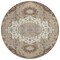 Homeroots 8' Chocolate Beige And Gray Round Oriental Washable Indoor Outdoor Area Rug 596622 - alternate 8