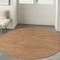 Homeroots 6' Rust And Beige Round Abstract Indoor Outdoor Area Rug 572370 - alternate 7
