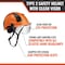 Malta Dynamics SafetyHelmet w/Clear Visor, Acrylonitrile Butadiene Styrene (ABS), Ratchet, Orange HTO2001 - alternate 8