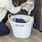 Wickerwise Handwoven Laundry Basket with Liner & Handles - Boho Decorative Storage Hamper for Clothes QI003106.WT - alternate 10