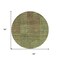 Homeroots 8' Brown Taupe And Green Round Striped Washable Indoor Outdoor Area Rug 613171 - alternate 7