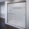 Fab Glass And Mirror Semi-Frameless Double Sliding Shower Door Sorrento Lux Series-Brushed Nickel Finish Adjustable SHSOL60X70BN - alternate 1