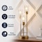 Jonathan Y Axel 20.5" 3-Light Modern Contemporary Metal/Seeded Glass Cluster LED Table Lamp, Gold Painting JYL3084B - alternate 9