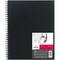 Canson Artist Series Sketch Art Book, Black Cover, Wire Binding, 80 Sheet, 11x14 inch C100510432 - alternate 1