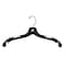 Nahanco 17in Black Plastic Middle Heavy Weight Shirt Hanger w/ Black Hook and Molded Grippers, 50PK 2505BHMGHU - alternate 1
