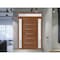 Vdomdoors Front Exterior Prehung Metal-Plastic Door, Manux 8415 Walnut, 2 Side and Top Sidelite Transom, Offi MANUX8415EXD-WLN-W14+30+14xH80+14-RH - alternate 3