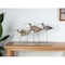Homeroots 13" Natural Metal And Wood Coastal Sand Plover Birds Tabletop Sculpture 518062 - alternate 5