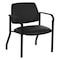 Office Star Products Big and Tall Guest Chair in Dillon Black Fabric with soft PU Arms, Sturdy Black Metal Chair 55052B-R107 - alternate 1