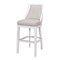 Homeroots 31" Gray And White Faux Leather And Solid Wood Bar Height Swivel Bar Chair 550090 - alternate 9