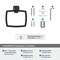 Amerock Revitalize Matte Black Traditional 6-13/16 in 173 mm Length Towel Ring BH36032MB - alternate 5