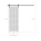 Sartodoors Sturdy Barn Door, Felicia 3355 Matte Black with Clear Glass, 6.6FT Rail Hangers Heavy Hardware Set FELICIA3355BD-B-BLK-1896 - alternate 7