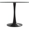 Leisuremod Bristol Modern Round Dining Table with Glass Top and Iron Pedestal Base BTBL-27CL - alternate 7