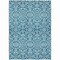 Homeroots 8' X 10' Teal Blue And Ivory Damask Washable Indoor Outdoor Area Rug 595196 - alternate 9