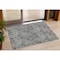 Homeroots 3' X 5' Black And Ivory Abstract Washable Indoor Outdoor Area Rug 599688 - alternate 1